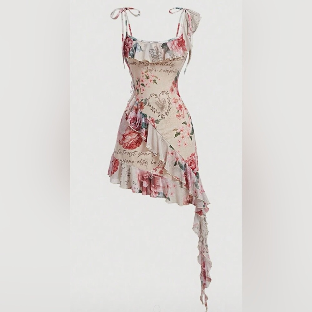 Floral Asymmetrical Dress